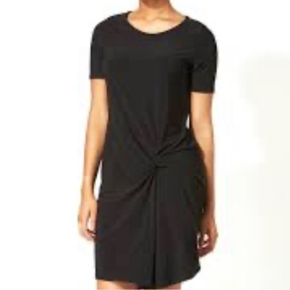 Black twist side jersey knit dress size XS